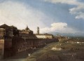 Vista de Turín, cerca del Palacio Real urbano Bernardo Bellotto